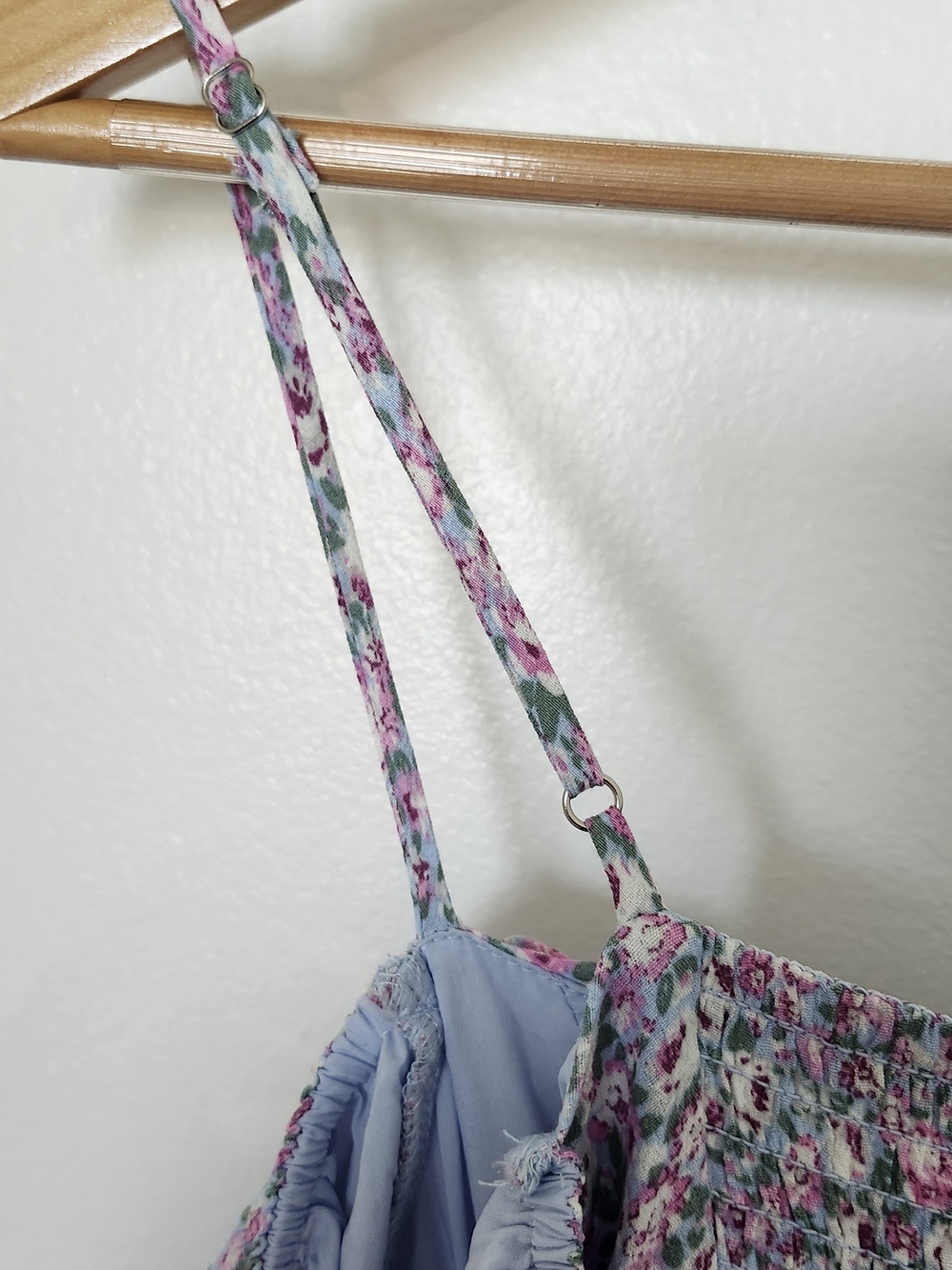 ASTR Blue Pink Ditsy Mini Dress - Picture 4 of 7